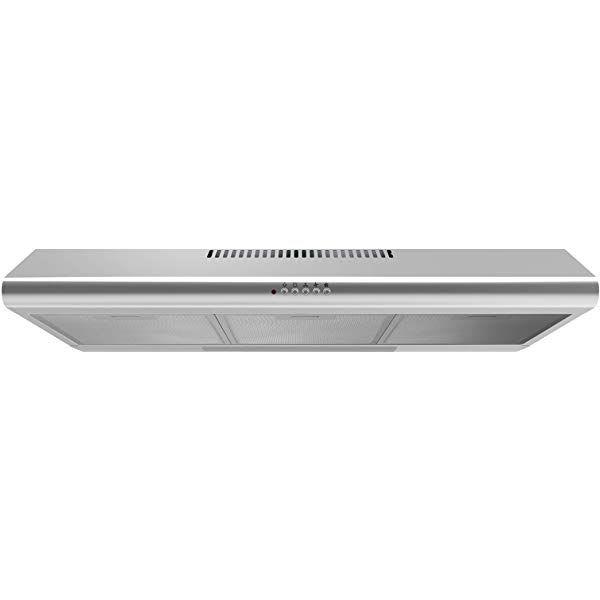 Midea 90 cm Conventional Re-Circulating Hood, Silver - 90F49, 1 Year Warranty