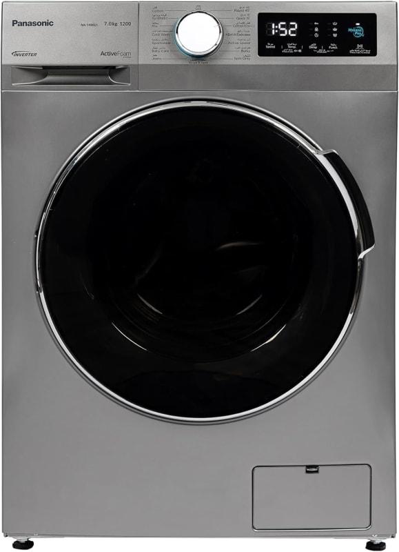 Panasonic 7 Kg Silver Front Load Washer Abaya/Delicates/Active Foam by Active Speed/Inverter/Pause & Add - NA-14MG1LAE