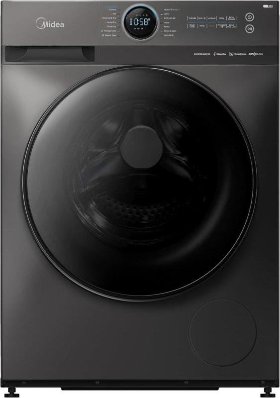 Midea 10/7 KG Smart Washer Dryer with BLDC Inverter Motor, 1400 RPM, Fully Automatic Front Load Washing & Drying Combo Wi-Fi Machine, 16 Programs-Allergy/Steam Care/Auto Clean, Titanium, MF200D100WBT