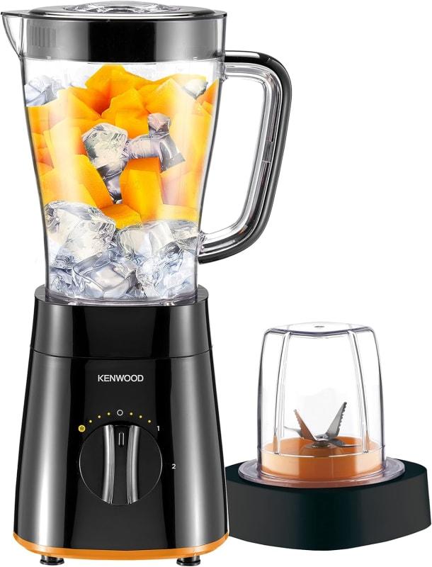 Kenwood Blender with Mill 2 Litre, 500 Watts, Non Slip Feet, Black - BLP16.150BK