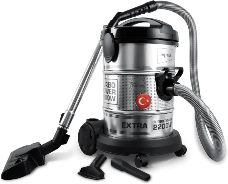 Impex PowerPro Vacuum cleaner VC 4708-2200Watts | Ultra-Capacity 21Litre | Advanced Accessories | High Performance & Low Noise | Strong Metal Body | Convenient Handle (Black)