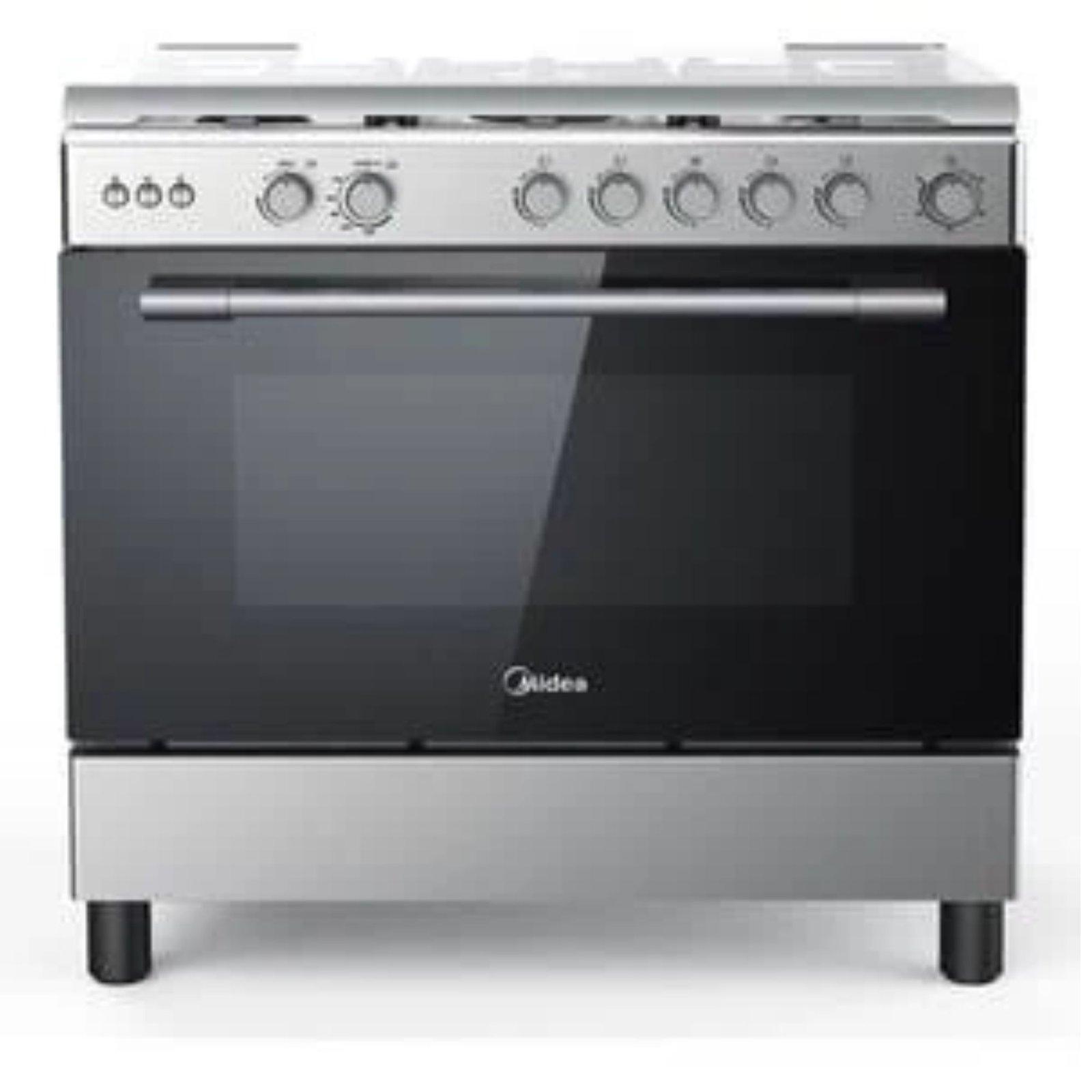 Midea 5 Burners Gas Cooker Silver 90x60cm - CME9060-C