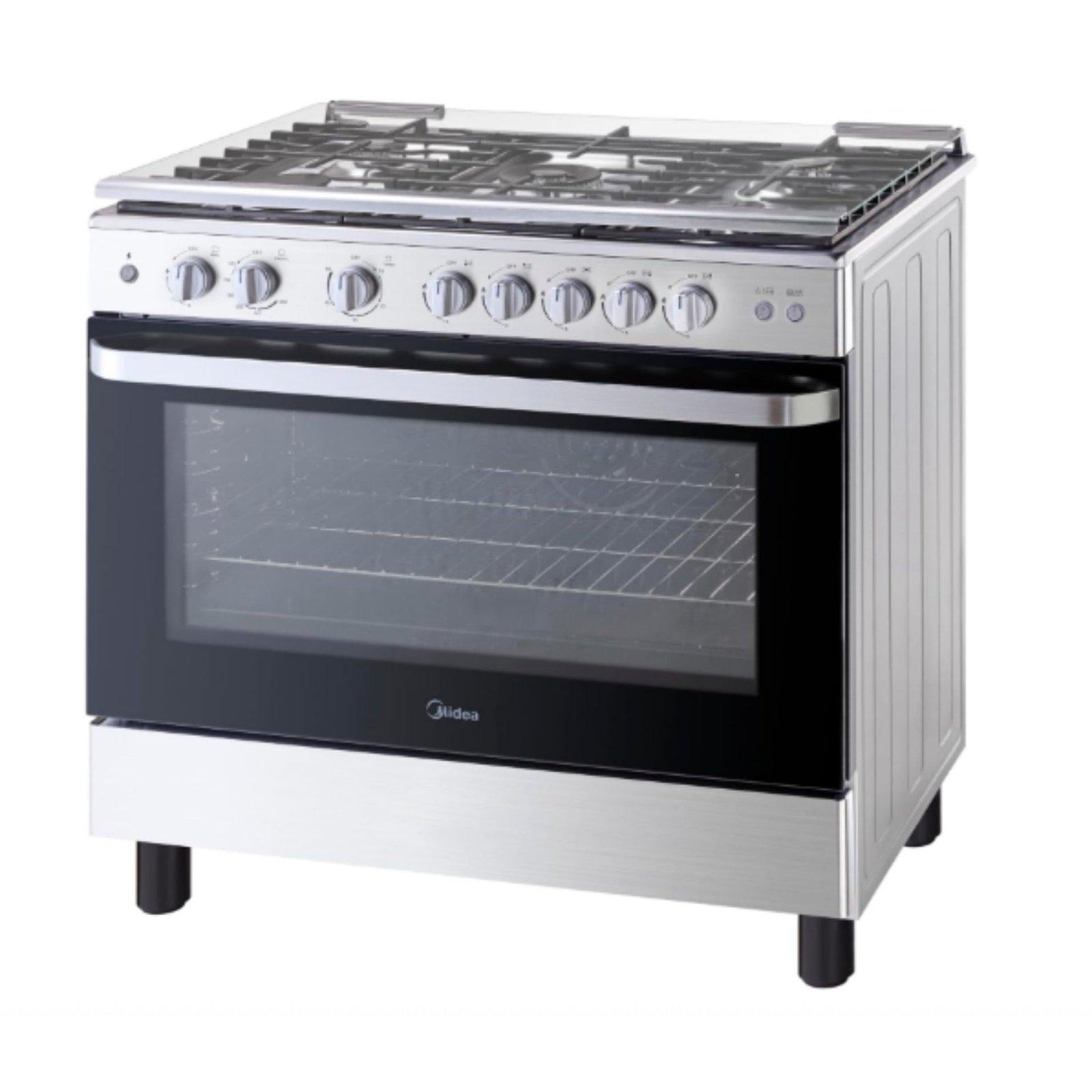 MIDEA 5 Burner 90 x 60 Gas Cooker Silver - MFO-MG36LE(SS)-C