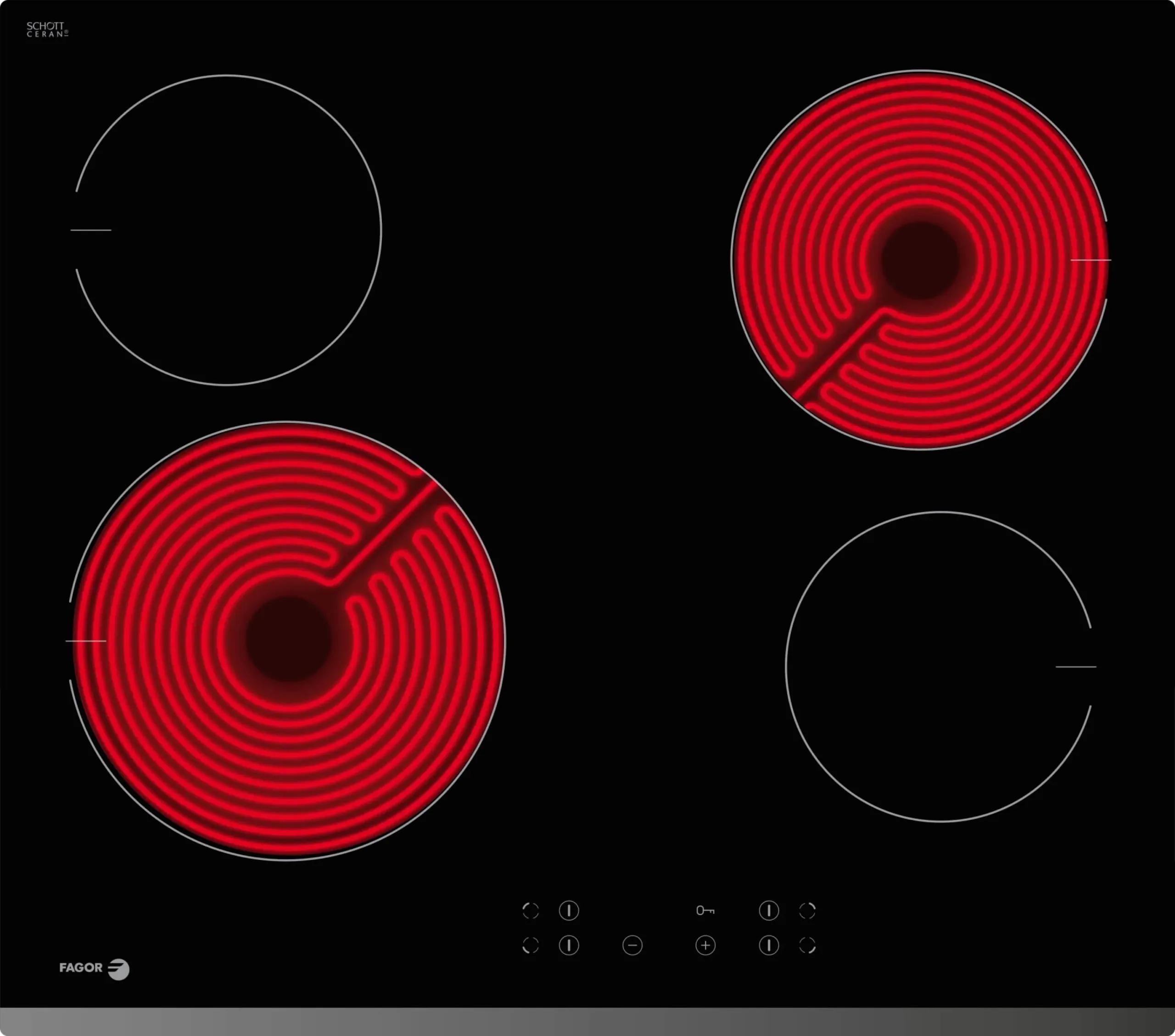 Fagor Ceramic glass Electric Hob HC-647B 60 CM,Sensor control