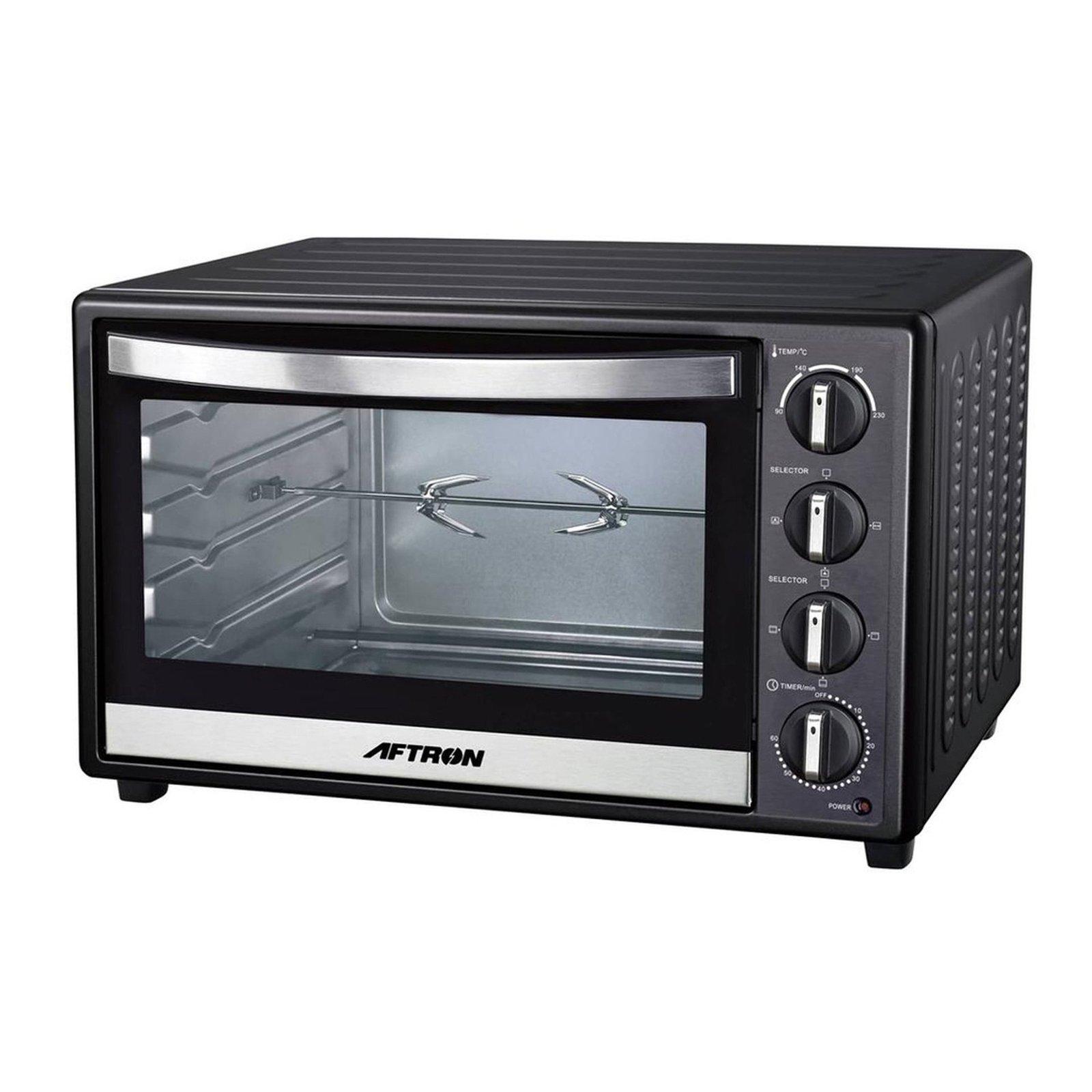 Aftron Electric Oven Toaster with Rotisserie, 75Litre Black, AFOT7500GRCK