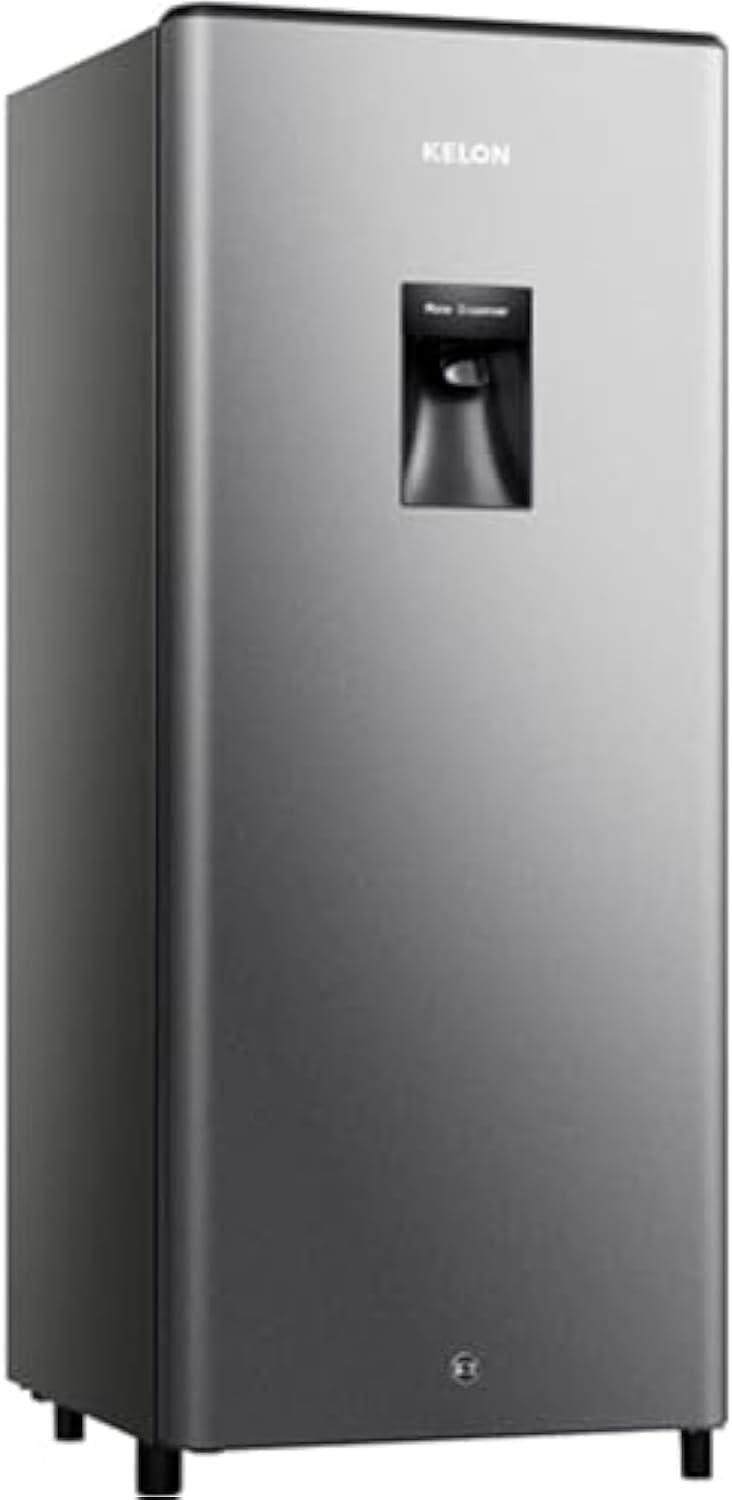 Kelon 240 Liter Refrigerator, Single Door Compact Silver, With Water Dispenser, KRS-24DRS -1 Years Full & 5 Years Compressor Warranty.