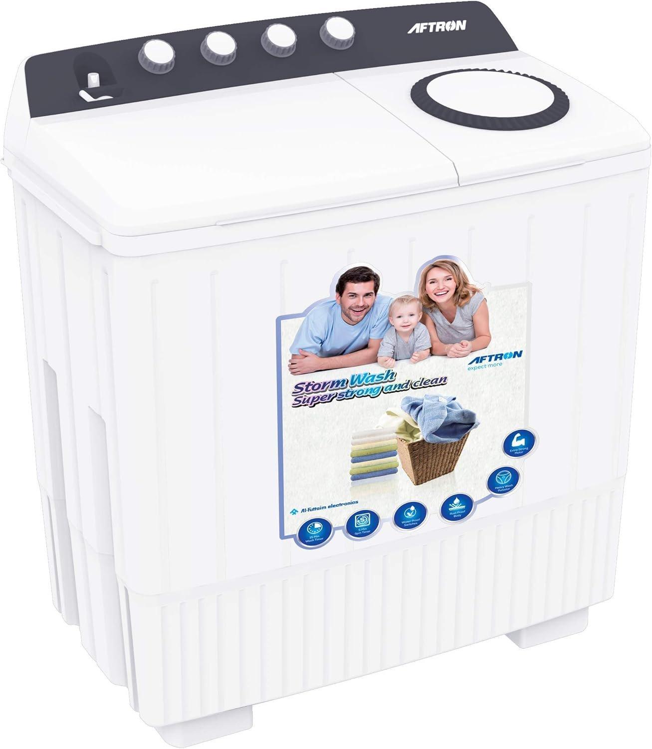 AFTRON TWIN TUB SEMI AUTOMATIC WASHING MACHINE 14 KG - AFW14600X