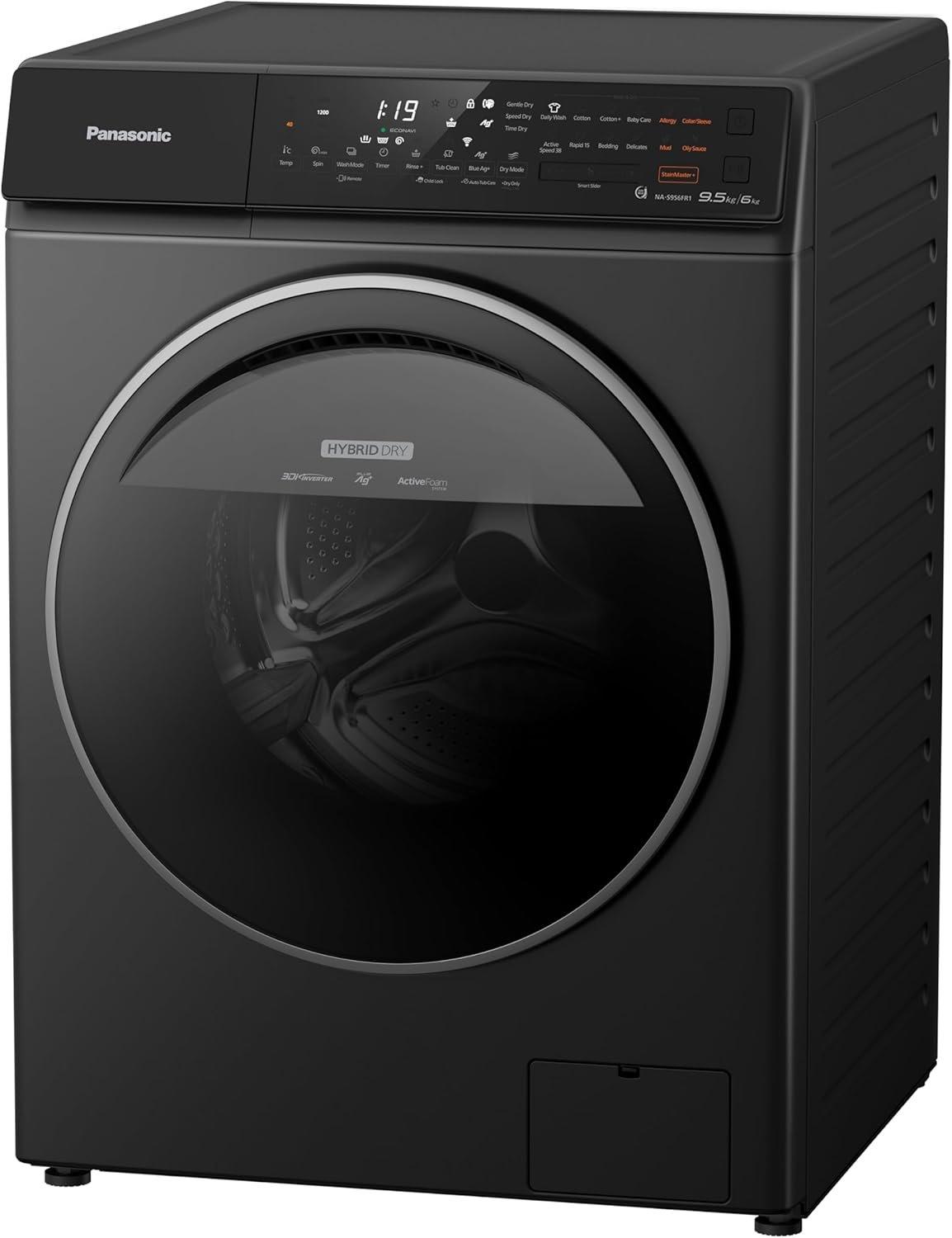 Panasonic 9.5Kg Washer, 6Kg Dryer, Black - NA-S956FR2BE
