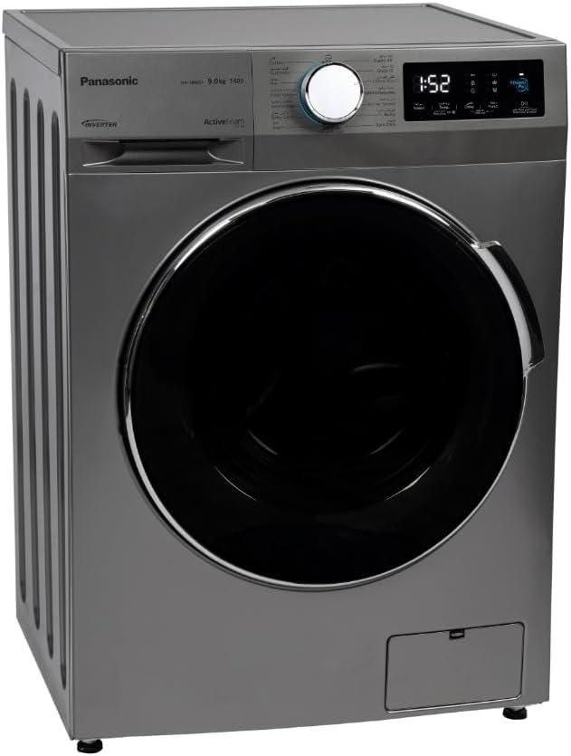 Panasonic 9kg Front Load Washing Machine, 10 year Inverter Motor Warranty,5 Star Water & Energy Efficiency, Abaya wash by Gentle Hand Wash/Active Foam by Active Speed/Pause & Add - NA18MG1L
