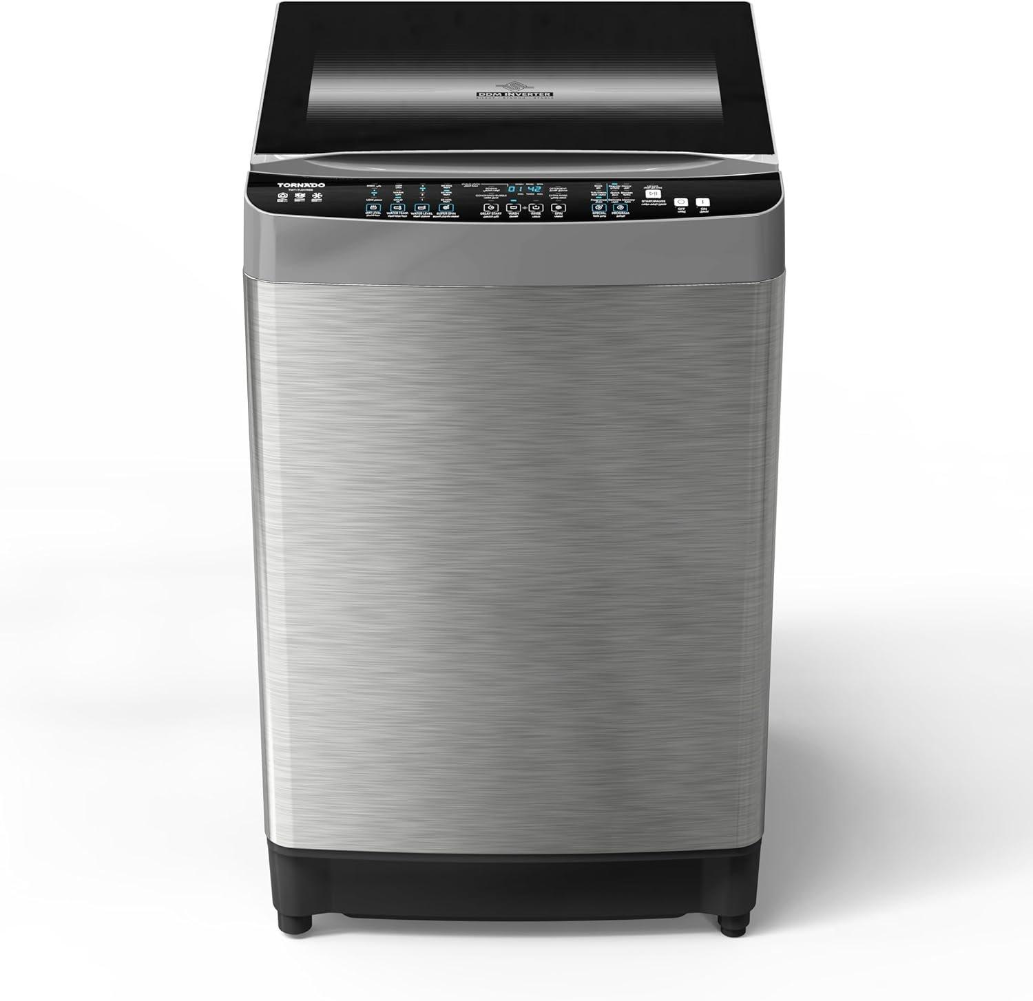 TORNADO 17 KG Top Loading Inverter Fully Automatic Washing Machine Pump Stainless TWT-TLD17RSS