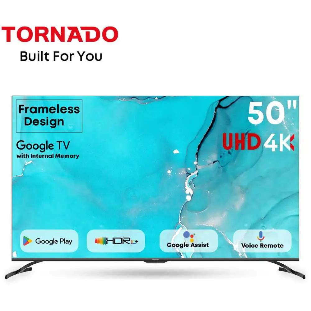 Tornado 50″ 4K UHD Google Smart TV, Frameless Design – 50UA3400G