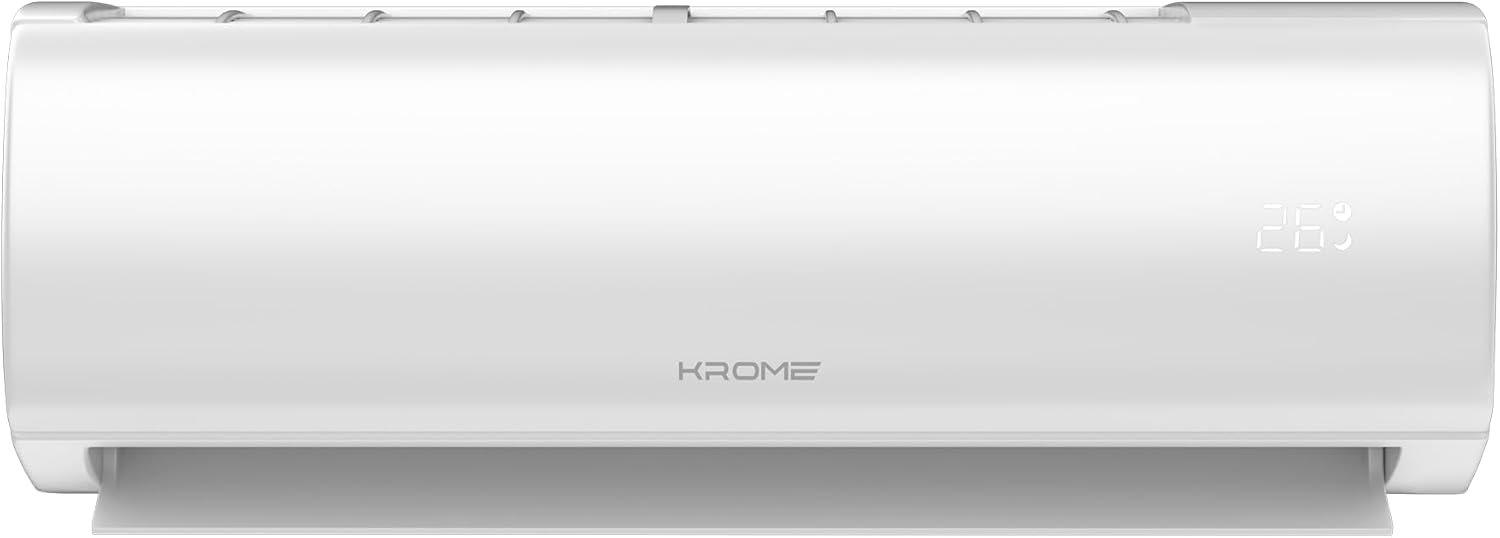 KROME 2.0 Ton AC,Split Air Conditioner with Advanced Rotary Compressor Technology, 24000 BTU,Low Noise,Environment Friendly R-410a,Smooth and Stable Operations,5Years Compressor WarrantyWhite KR-AR24TT3