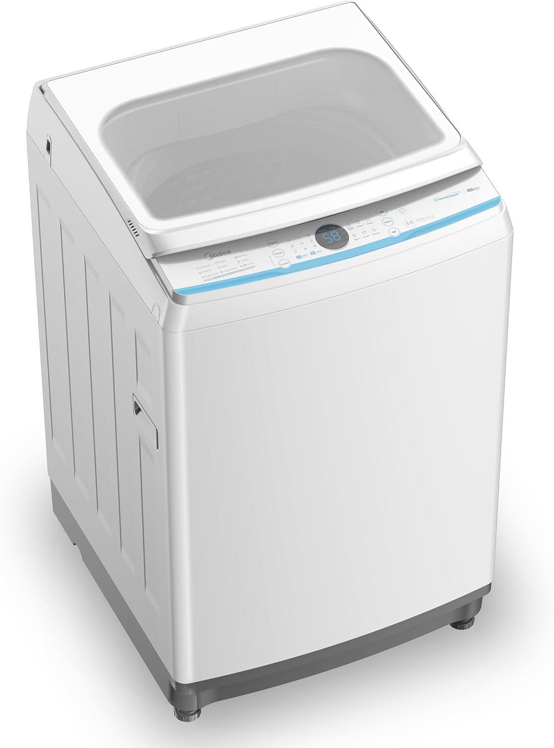 Midea 6kg Top Loading Washing Machine With Lunar Dial, Auto Clean, Strong Hygiene and Sterilization, One Touch Wash, Inverter Quattro, Soft Close Lid, Deep Clean, Auto Stop & Child Lock - MA200W60W-AE