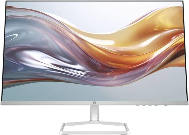 HP Series 5 527SW Monitor, 27" FHD IPS Display, 100Hz Refresh Rate, 5ms (GtG with Overdrive) Response Time, Tilt Adjustable, 3-Sided Micro-Edge Bezel, 16.7m Colors, White/Silver | 94F46AA#ABB
