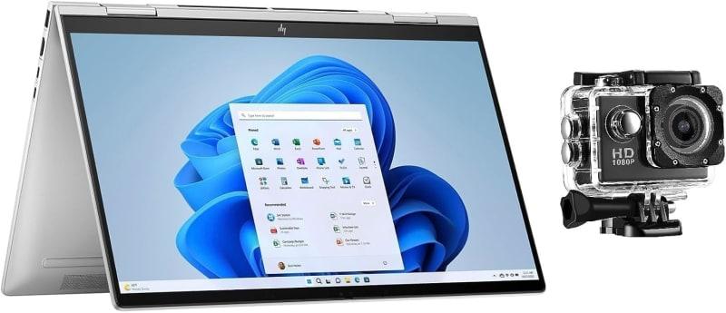 Hp 2023 Latest Envy 2 In 1 Laptop 15 6 Fhd Touch Laptop 13th Gen Core I7 1355u 16gb 1tb Ssd Iris Xe Graphics Backlit Eng Key Win11 Silver With Free Sports Action Camera upgraded