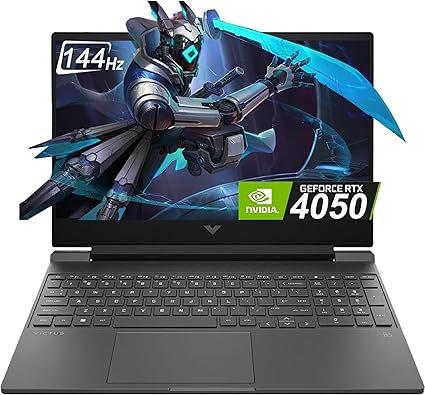HP (Upgraded) Victus 15 FA2701WM Gaming Laptop 15.6", Intel Core i5-13420H Processor, 16GB DDR4 RAM, 512GB SSD, 15.6" FHD IPS 144Hz, NVIDIA RTX 4050 6GB Graphics, Eng Backlit KB, Win 11, Mica Silver