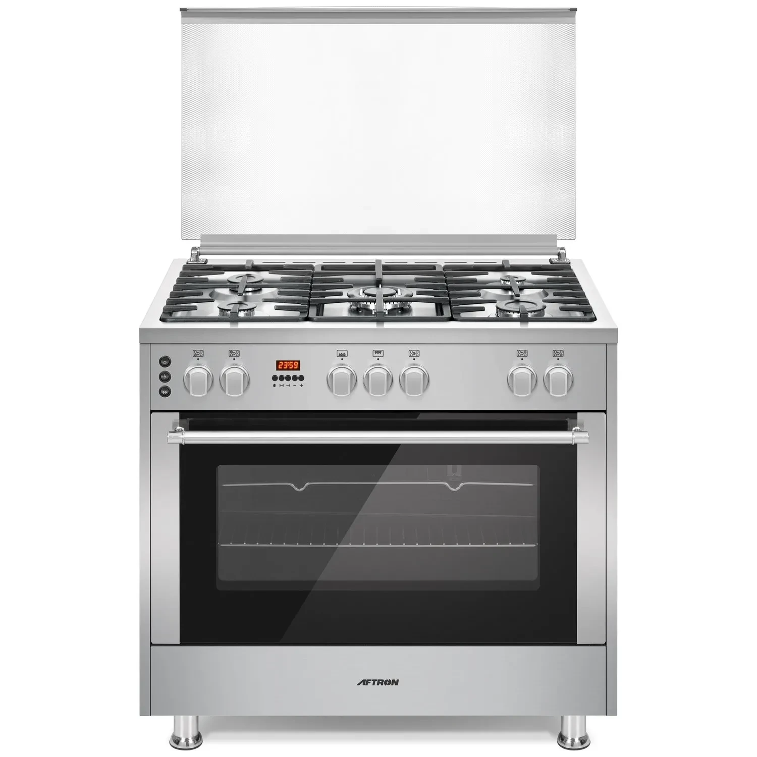 AFTRON AFGR9080BTFSD 90 x 60 Gas Cooker, Semi Cast Iron, Self-ignition for Hob and Oven