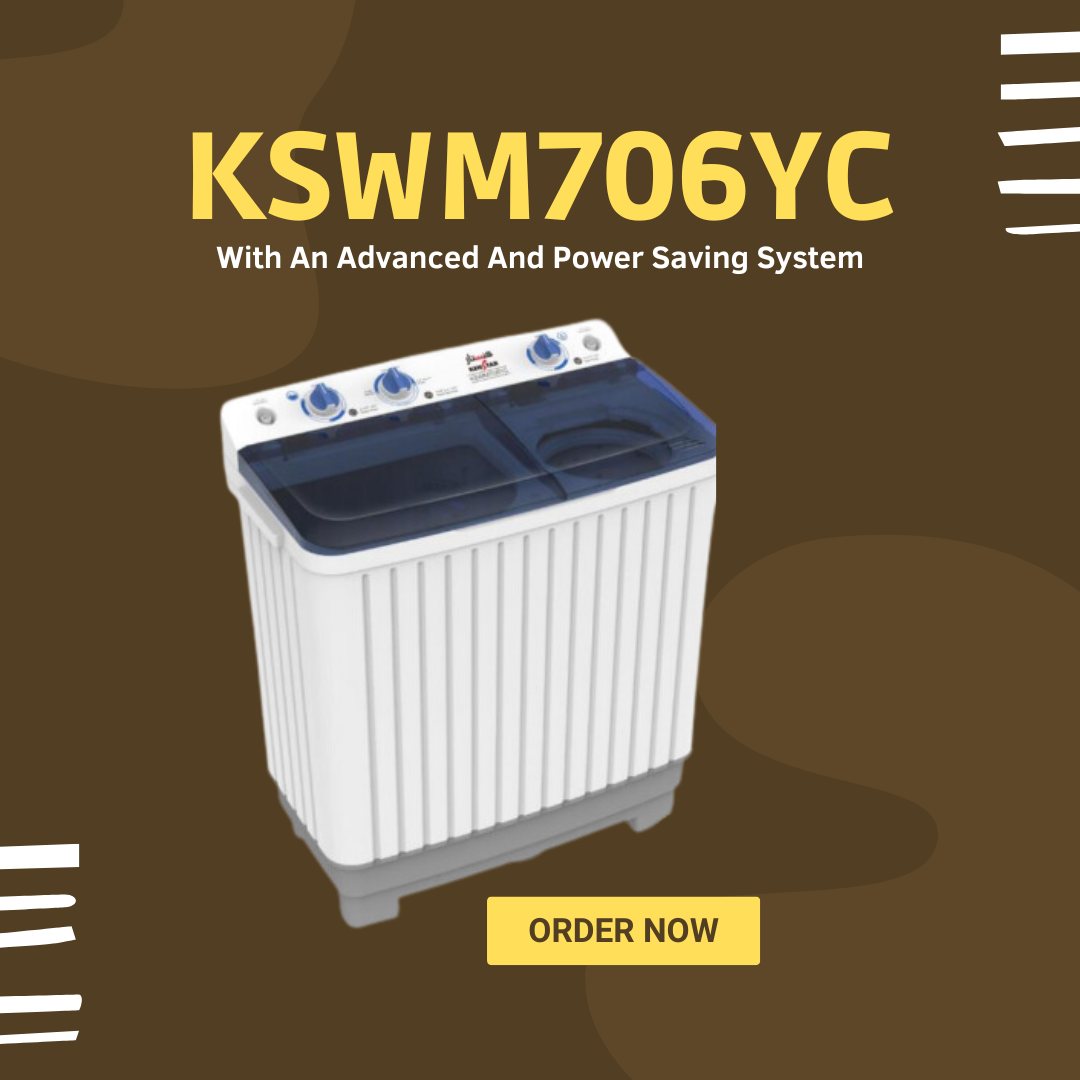 KENSTAR KSWM706YC 6KG TWIN TUB WASHING MACHINE
